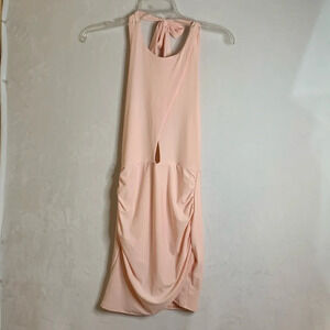 Lucy in the Sky Pink Blush Halter Backless Dress Size Small